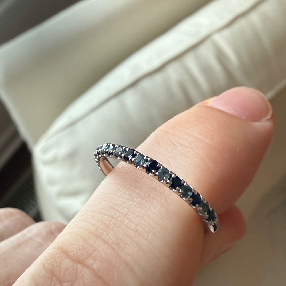 Sapphire and topaz ring